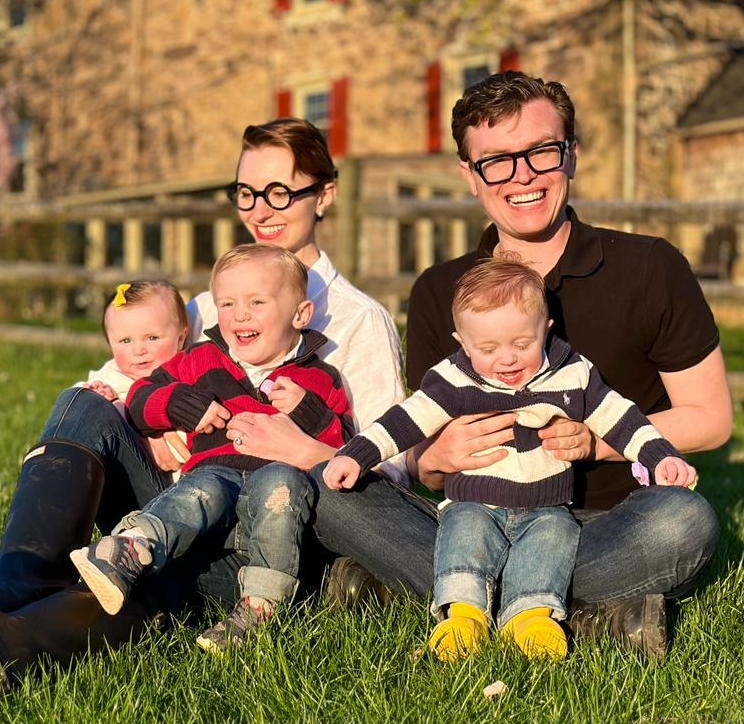 Simone and Malcolm Collins with children