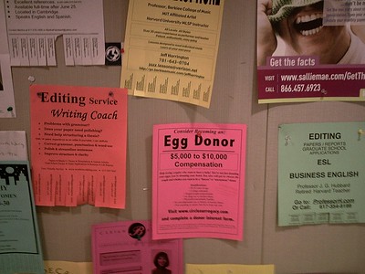 Bulletin board ads