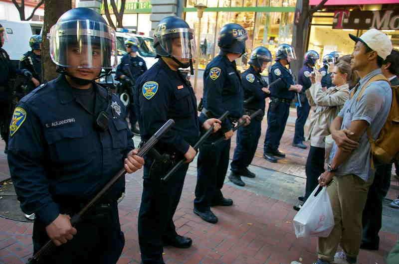 SFPD at street demo