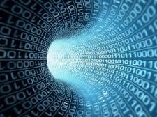 A matrix tunnel of big data and numbers