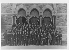 Wikimedia: "The Princeton University Class of 1879, which included Woodrow Wilson, Mahlon Pitney, Daniel Barringer, and Charles Talcott."