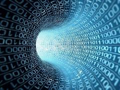 A curved tunnel-like structure with repeating number sequences. The curved tunnel subtly suggests a light at the end of it.