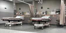 Two hospital beds are shown.