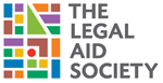 The Legal Aid Society's logo. Several shapes, such as triangles, circles, squares, and rectangles, in various colors form a mosaic.