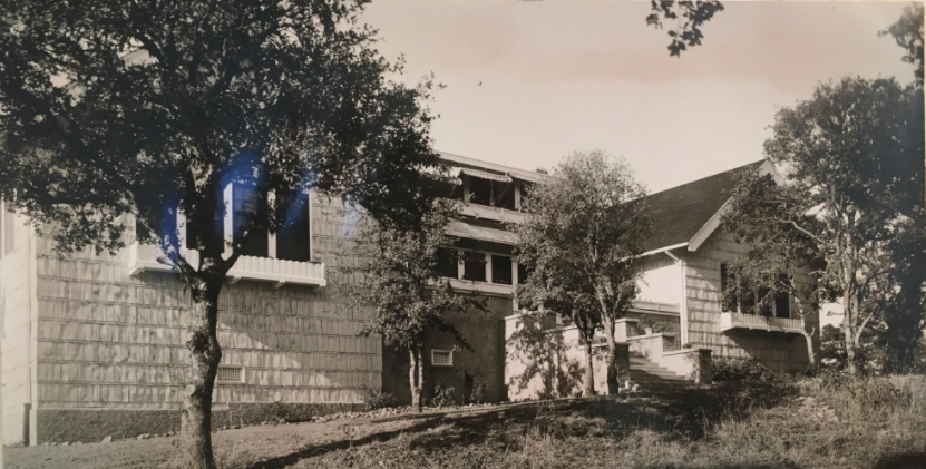 Black and white image of facade of Sonoma State Home